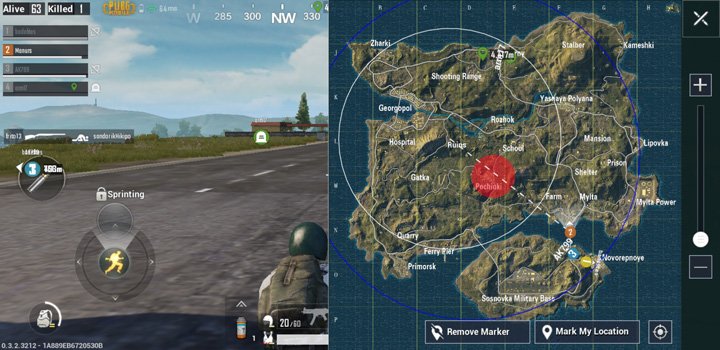 mapa en pubg