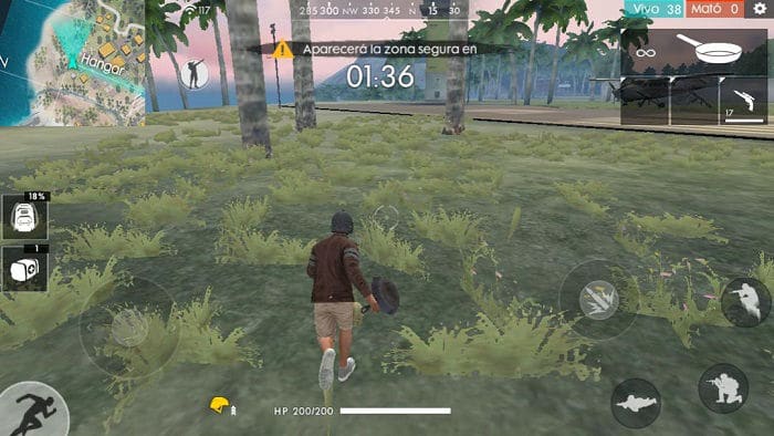 Correr con el Sartén en la mano free fire