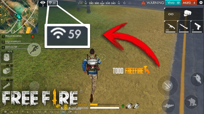 Jugar con mala conexión free fire